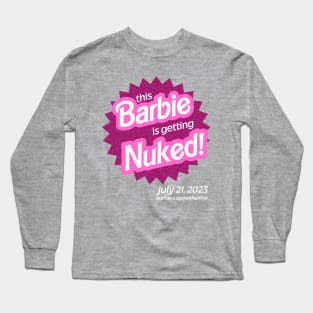 Barbie v Oppenheimer movie Long Sleeve T-Shirt